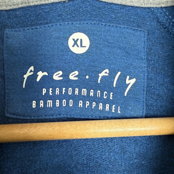Free Fly Pullover Mens XL Blue Performance Bamboo Long Sleeve Quarter Zip Shirt - Picture 6 of 13